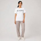 group:white | Women's SABR Tee with Arabic - White - Product view 2