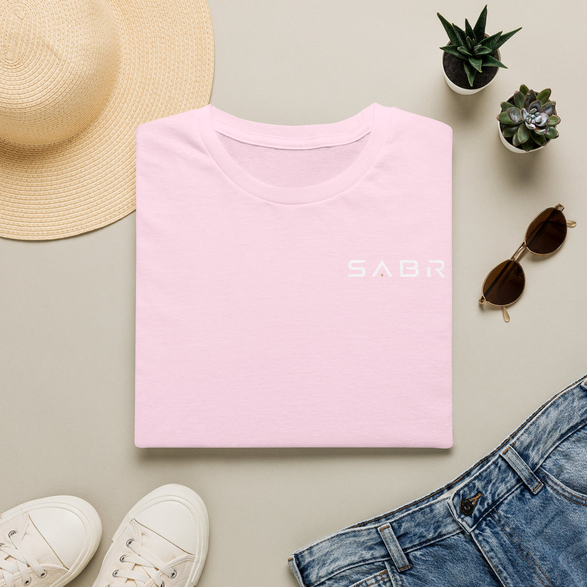 group:light-pink | SABR Women's Everyday Tee - Light Pink - Product view 3