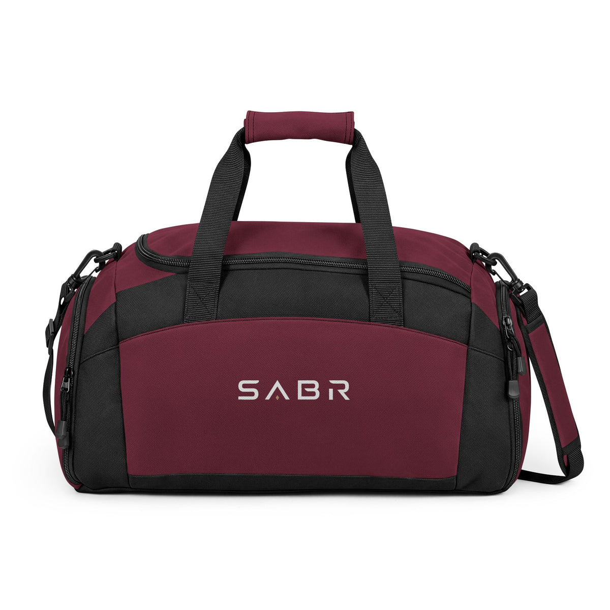 group:maroon | SABR Active Gym Bag - Maroon - Front view