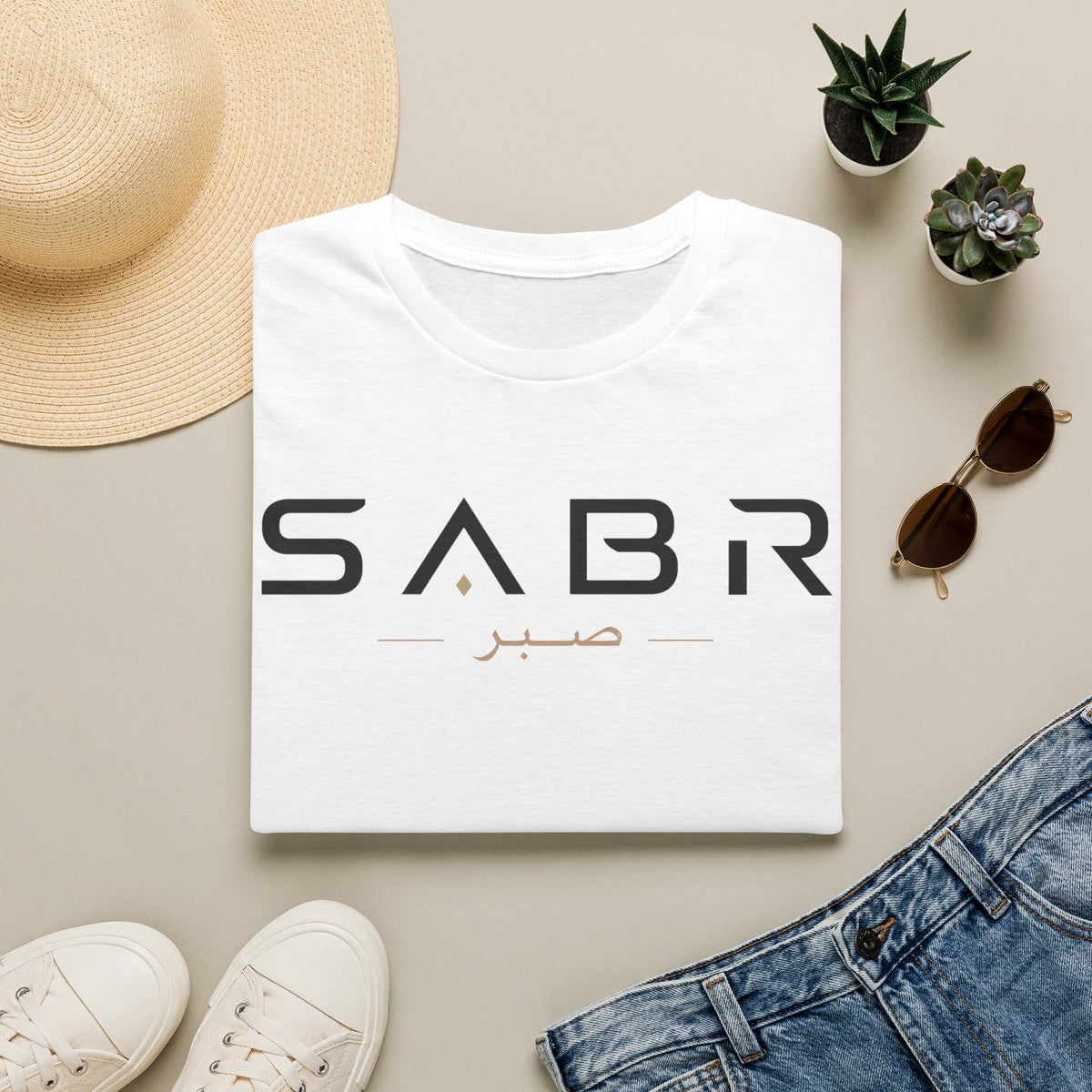 group:white | SABR Tee with Arabic - White - Product view 3