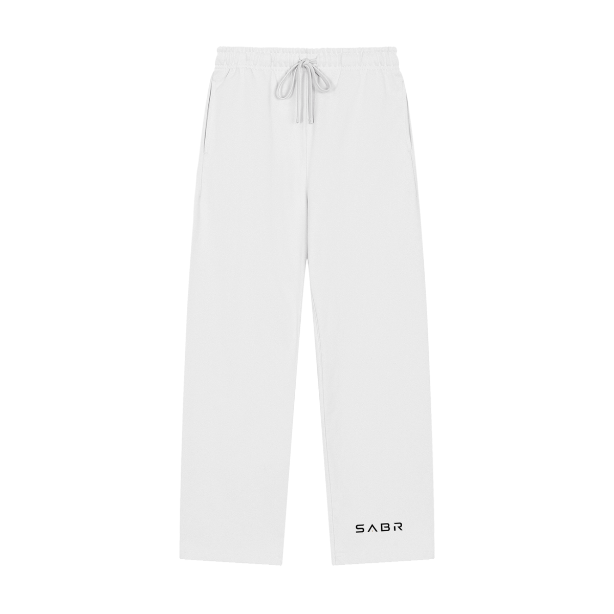 group:white | Solid Color Straight-Leg Sweatpants - White - Product view 1