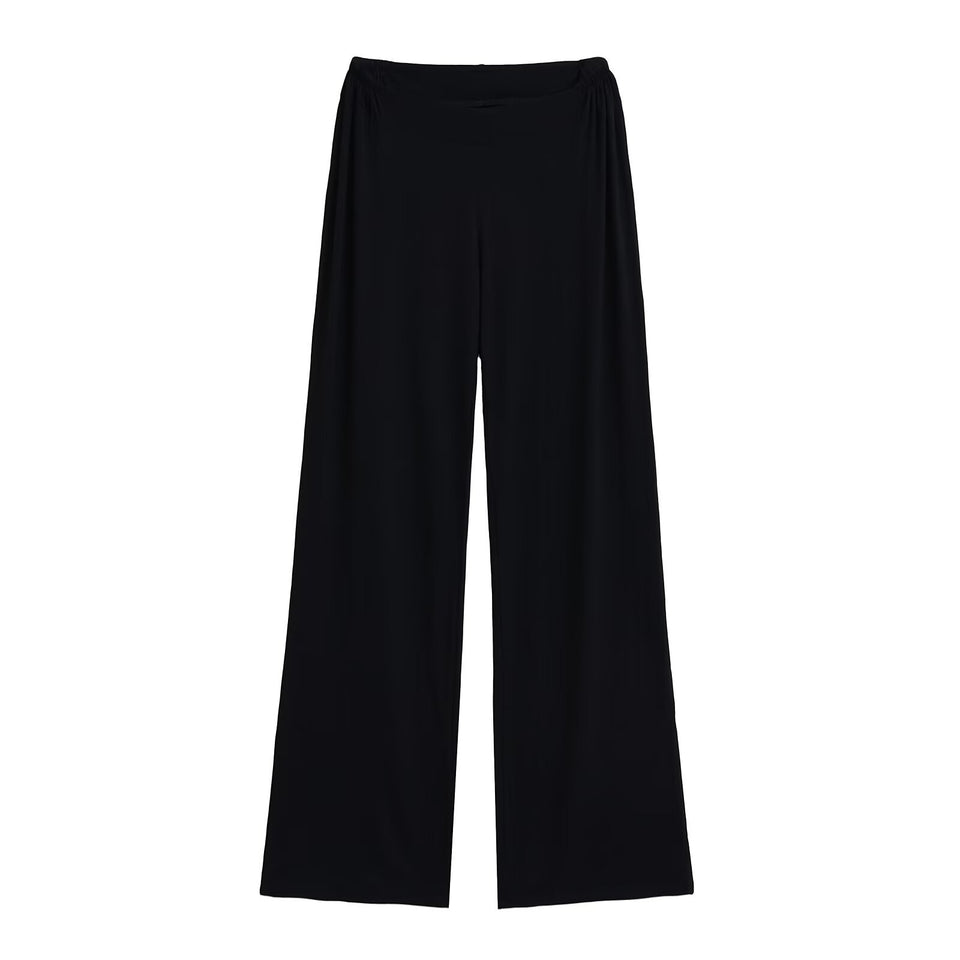 Waist zipper wide leg pants