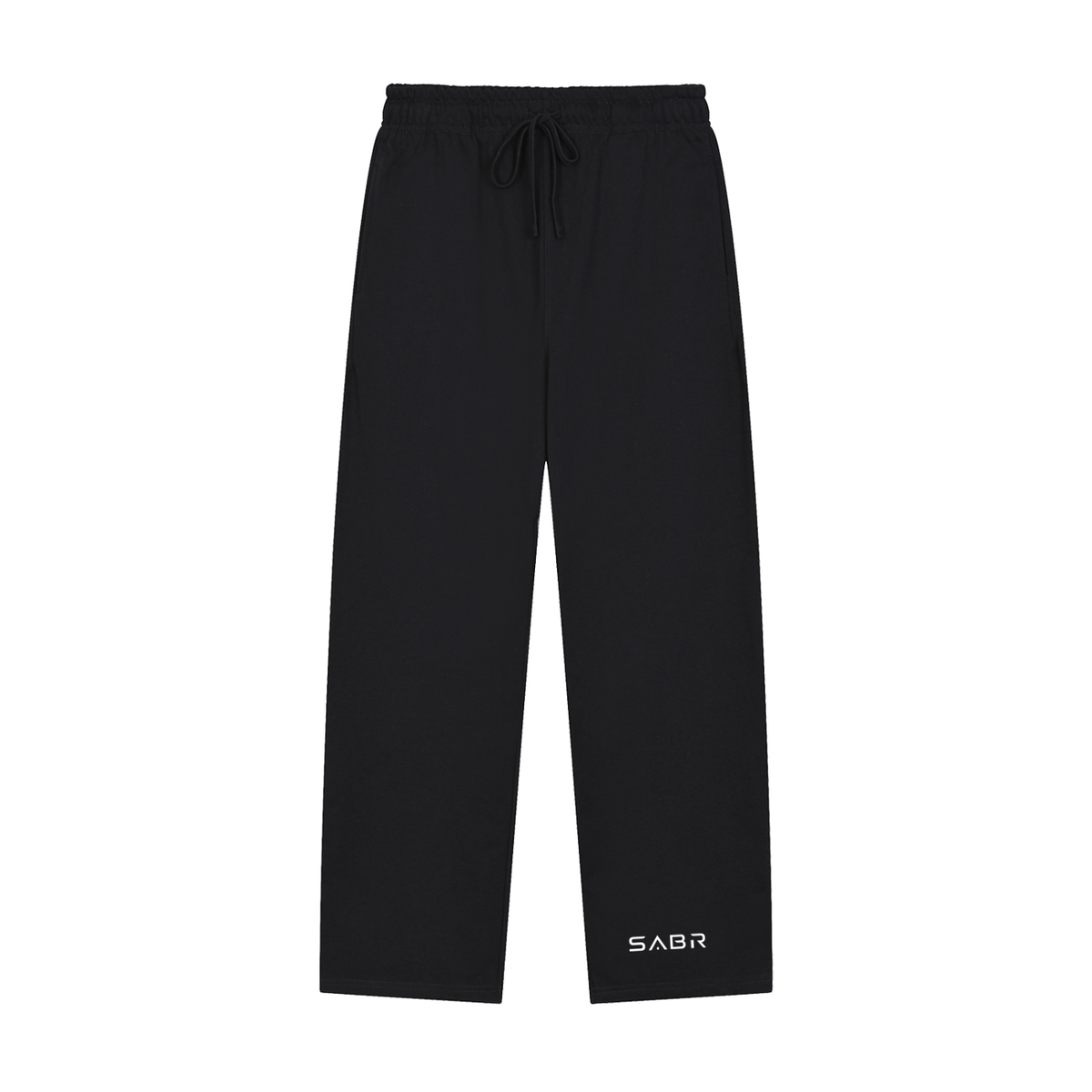 group:black | Solid Color Straight-Leg Sweatpants - Black - Product view 1