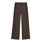 Waist zipper wide leg pants