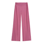 Waist zipper wide leg pants