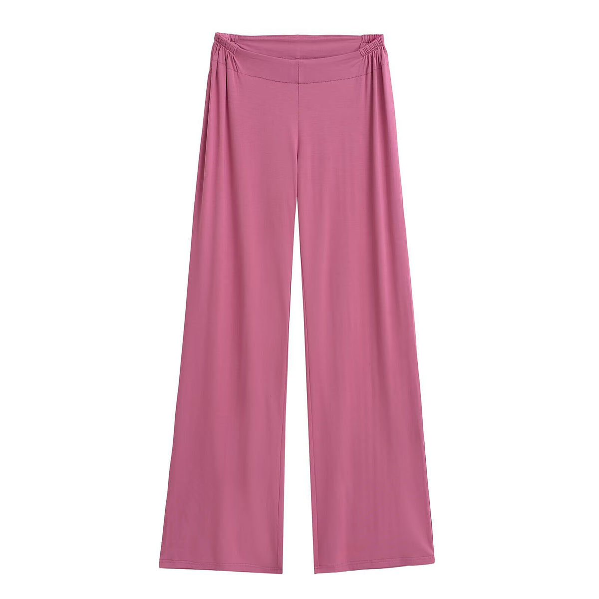 Waist zipper wide leg pants
