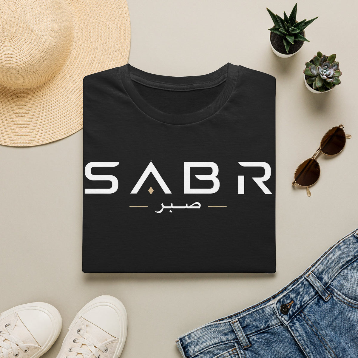 group:black | SABR Tee with Arabic - Black - Product view 3