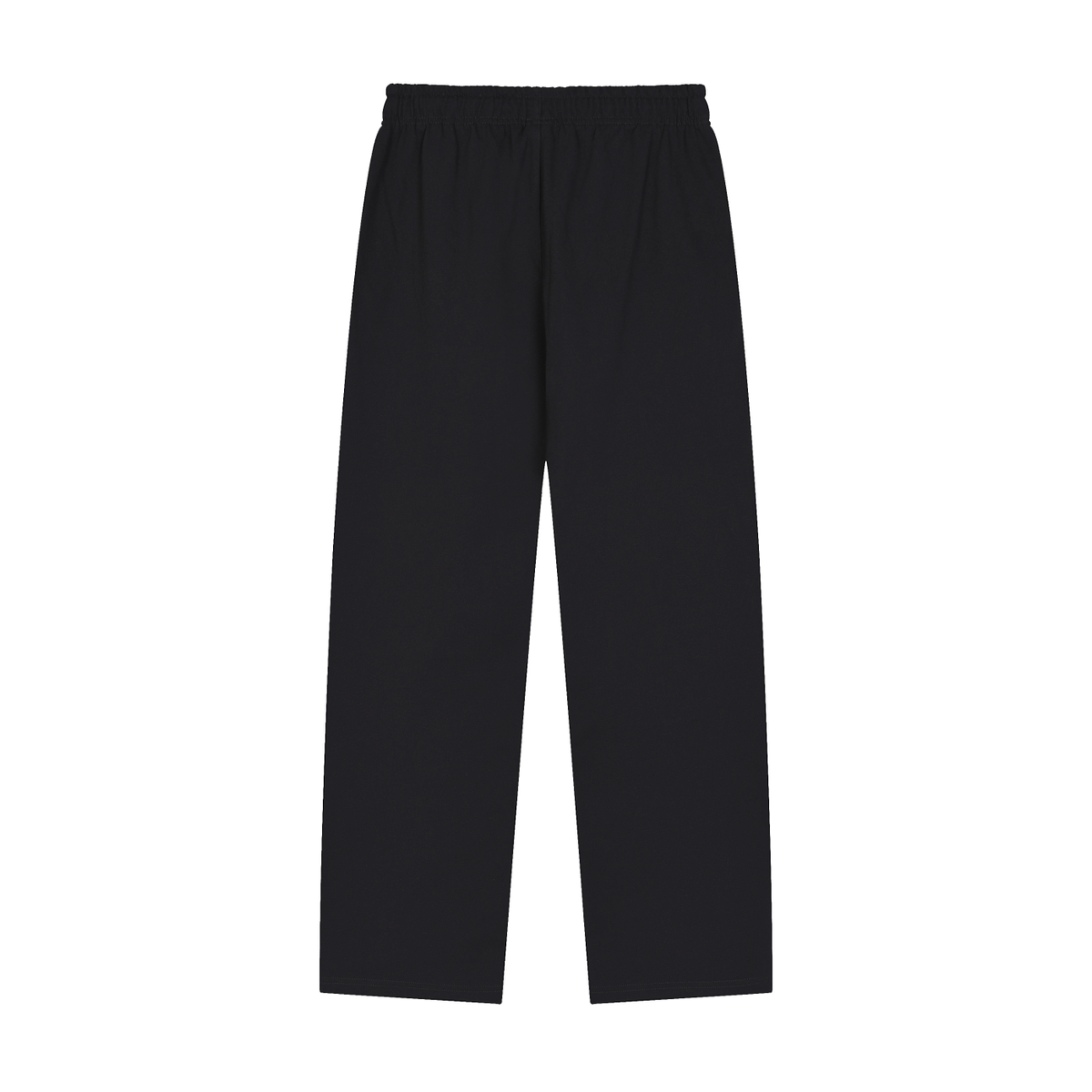 group:black | Solid Color Straight-Leg Sweatpants - Black - Product view 2