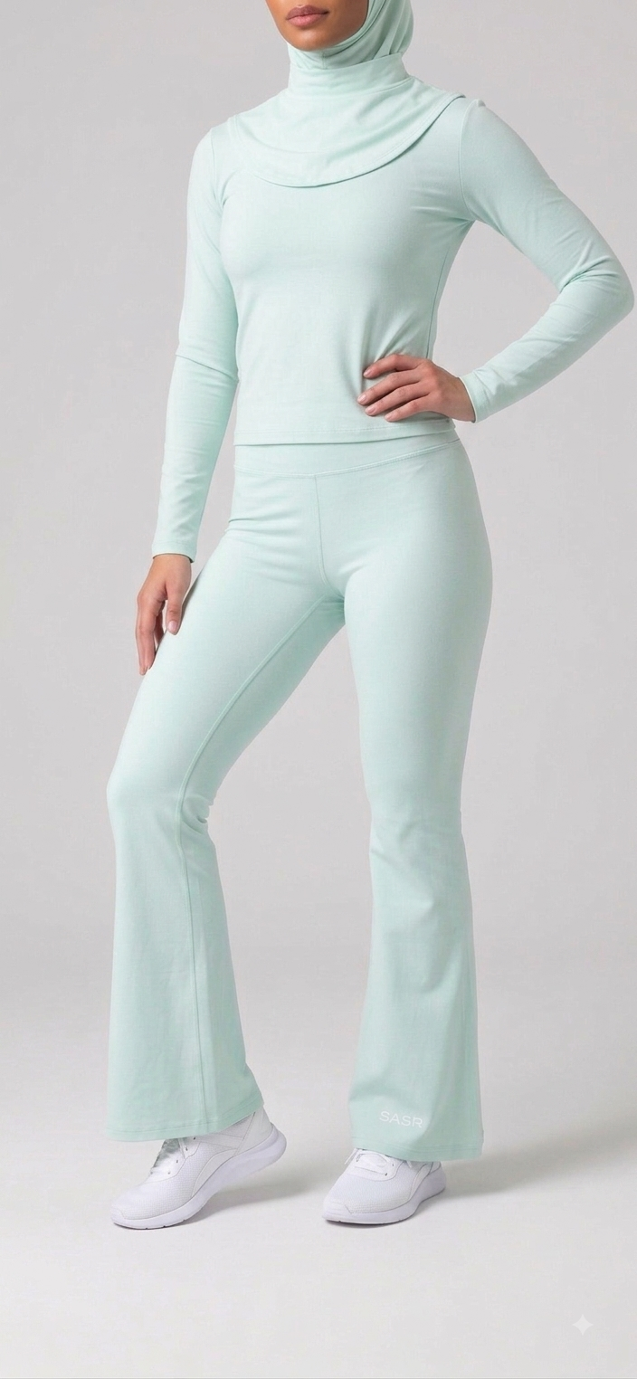 group:soft-mint | SABR Wide Leg Training Pants - Soft Mint - Product view 2