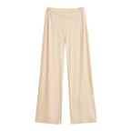 Waist zipper wide leg pants