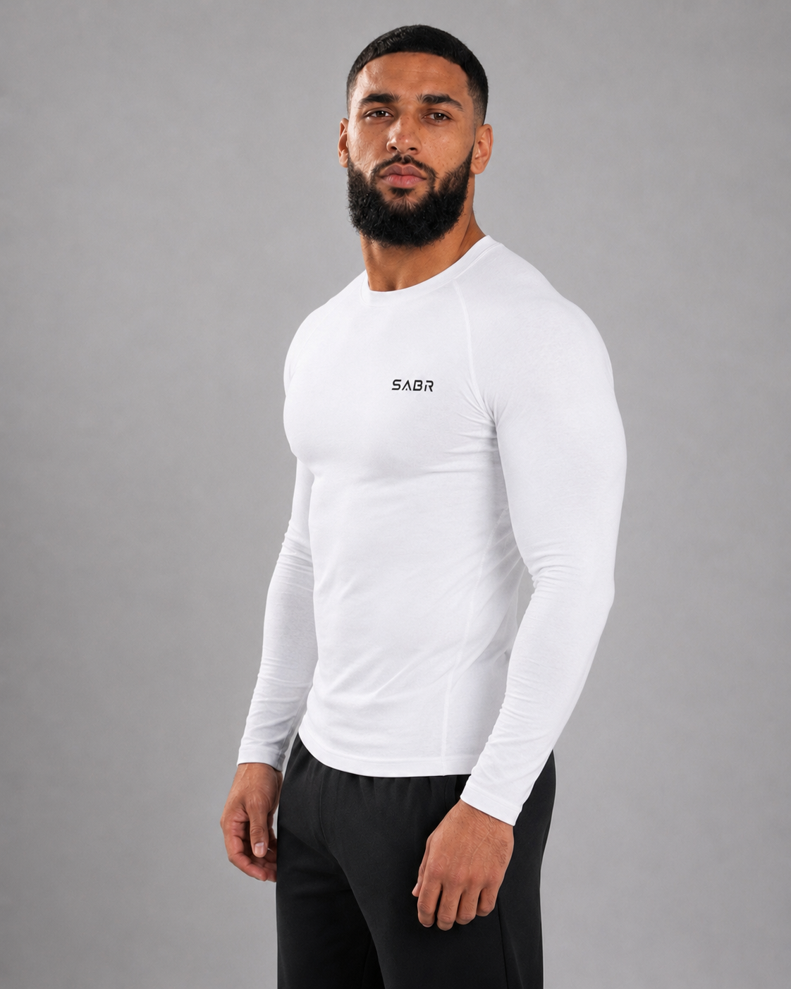 group:white | SABR Performance Compression Top - White - Product view 2