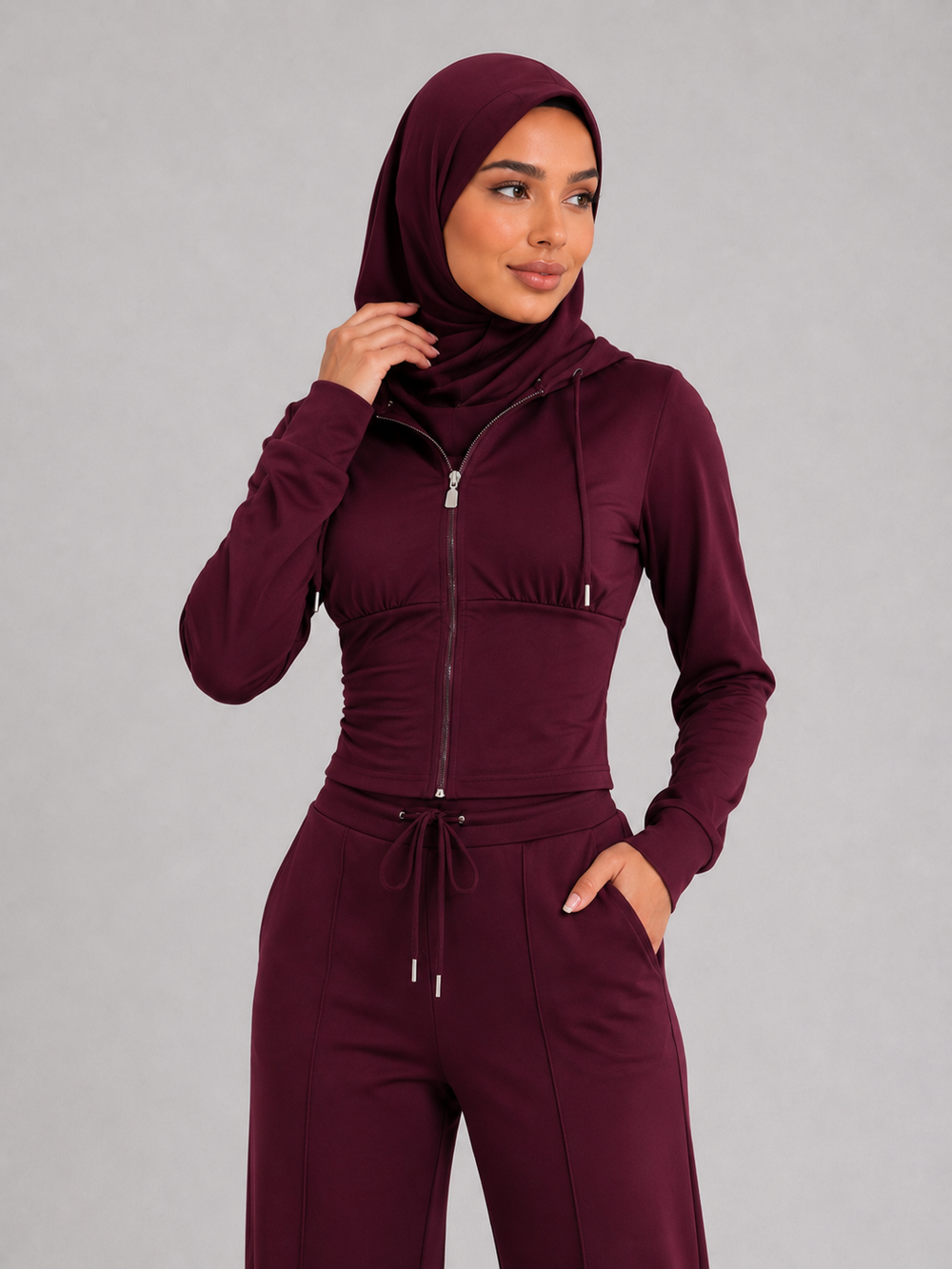 group:burgundy | SABR Two-Piece Set - Burgundy - Product view 1