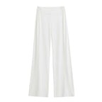 Waist zipper wide leg pants