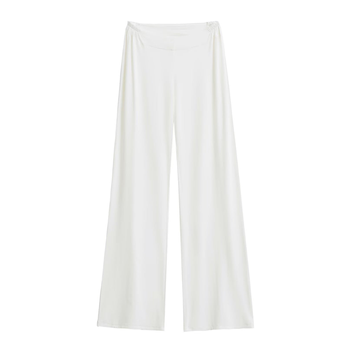 Waist zipper wide leg pants