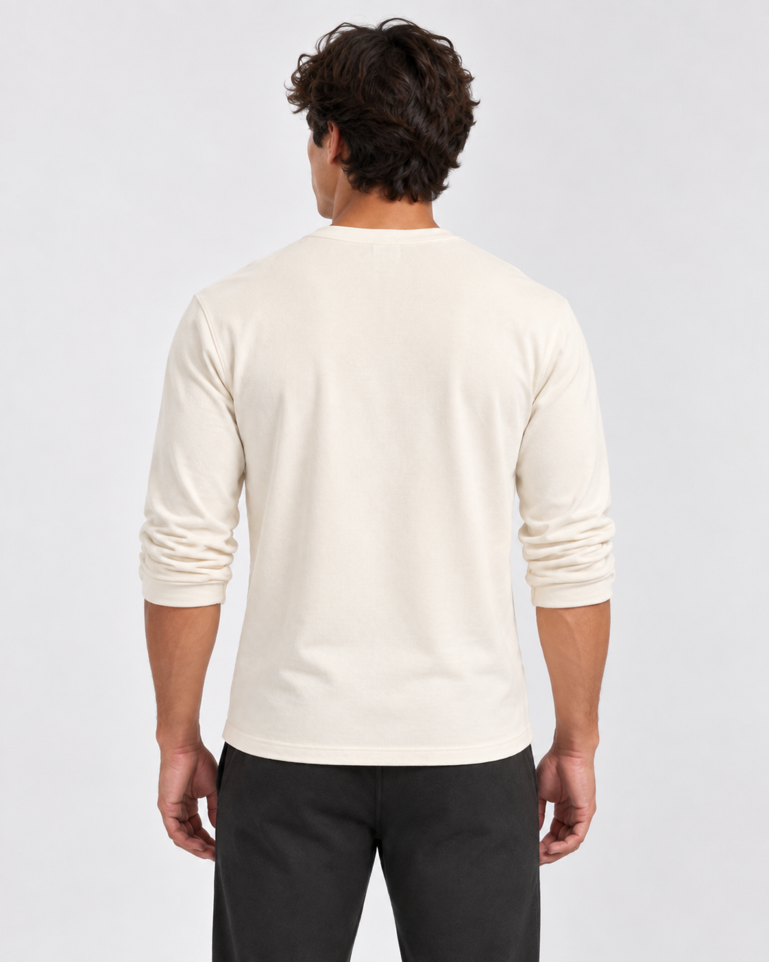 group:Cream | SABR Henley Shirt - Cream - Product view 2