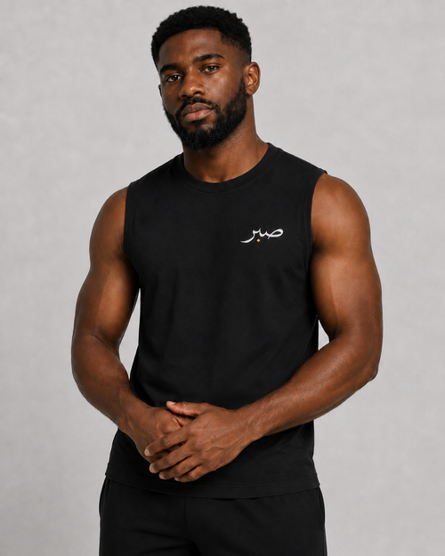 group:black | Arabic SABR Essential Tank - Black - Front view