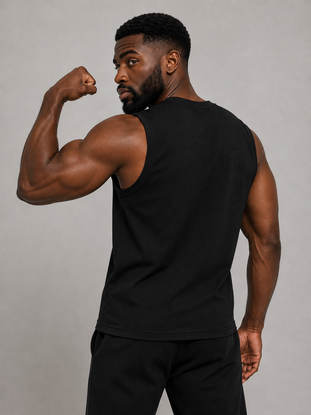 group:black | Arabic SABR Essential Tank - Black - Product view 3