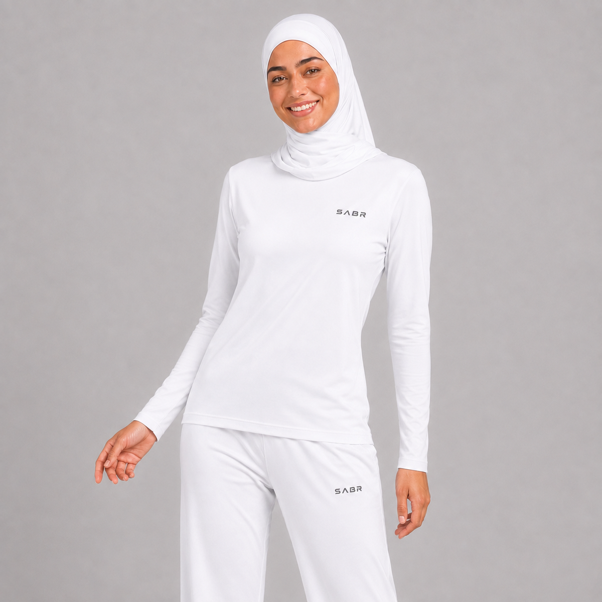 group:white | Women's Pro Long Sleeve - White - Front view