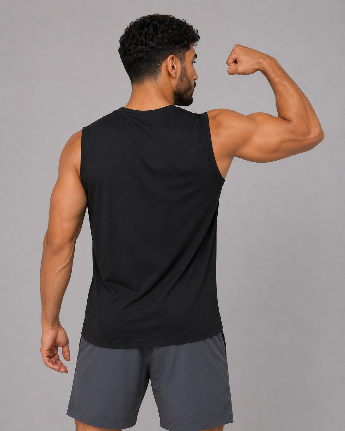 group:black | SABR Essential Muscle Tank - Black - Product view 3