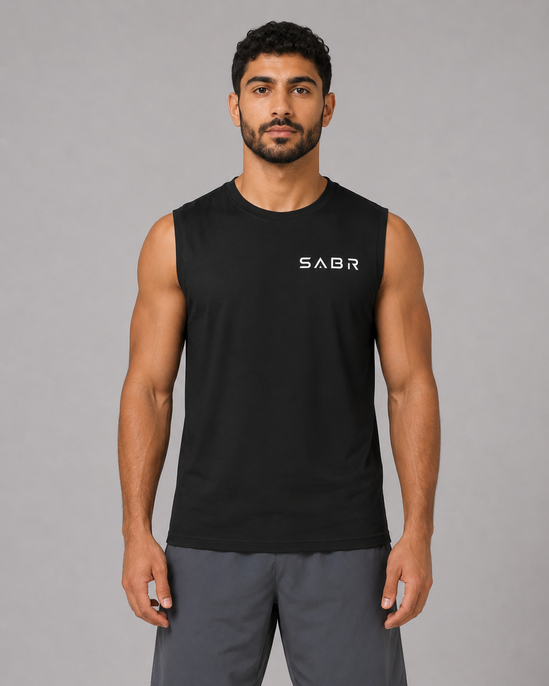 group:black | SABR Essential Muscle Tank - Black - Product view 2