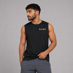 group:black | SABR Essential Muscle Tank - Black - Front view