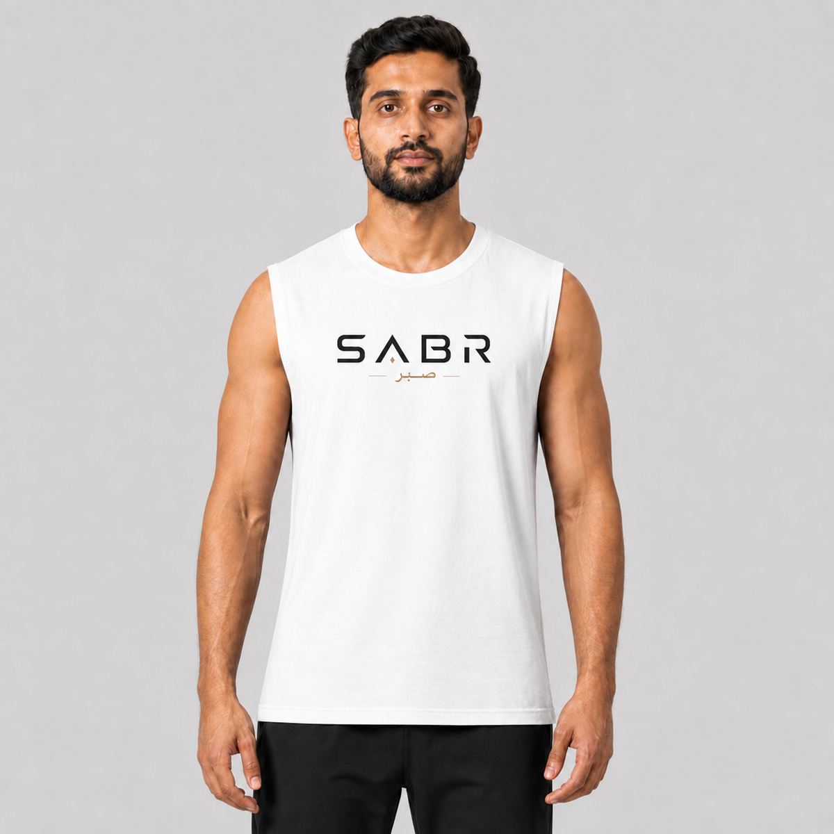 group:white | Essential Tank with Arabic - White - Front view