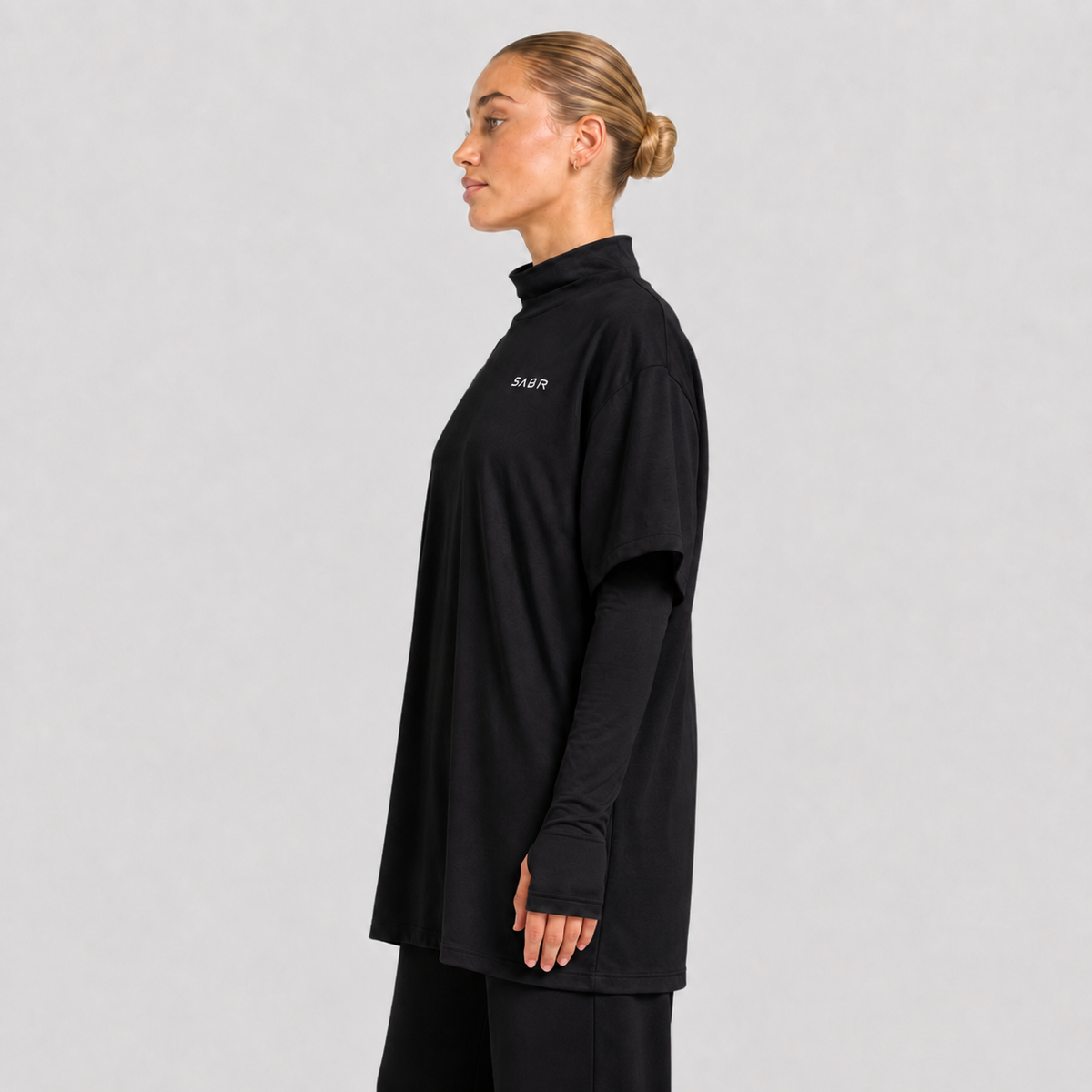 group:black | SABR Women's Everyday Tee - Black - Front view