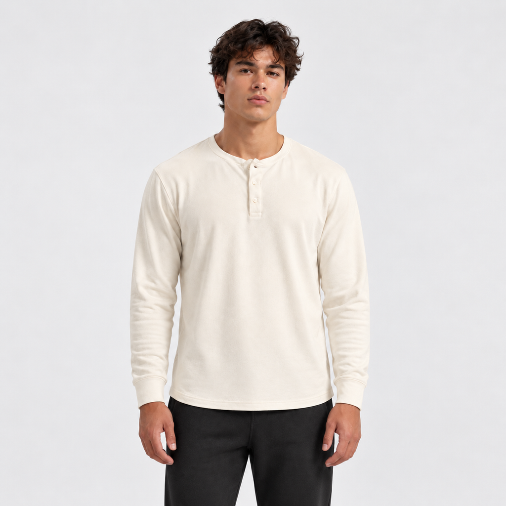 group:cream | SABR Henley Shirt - cream - Product view 3