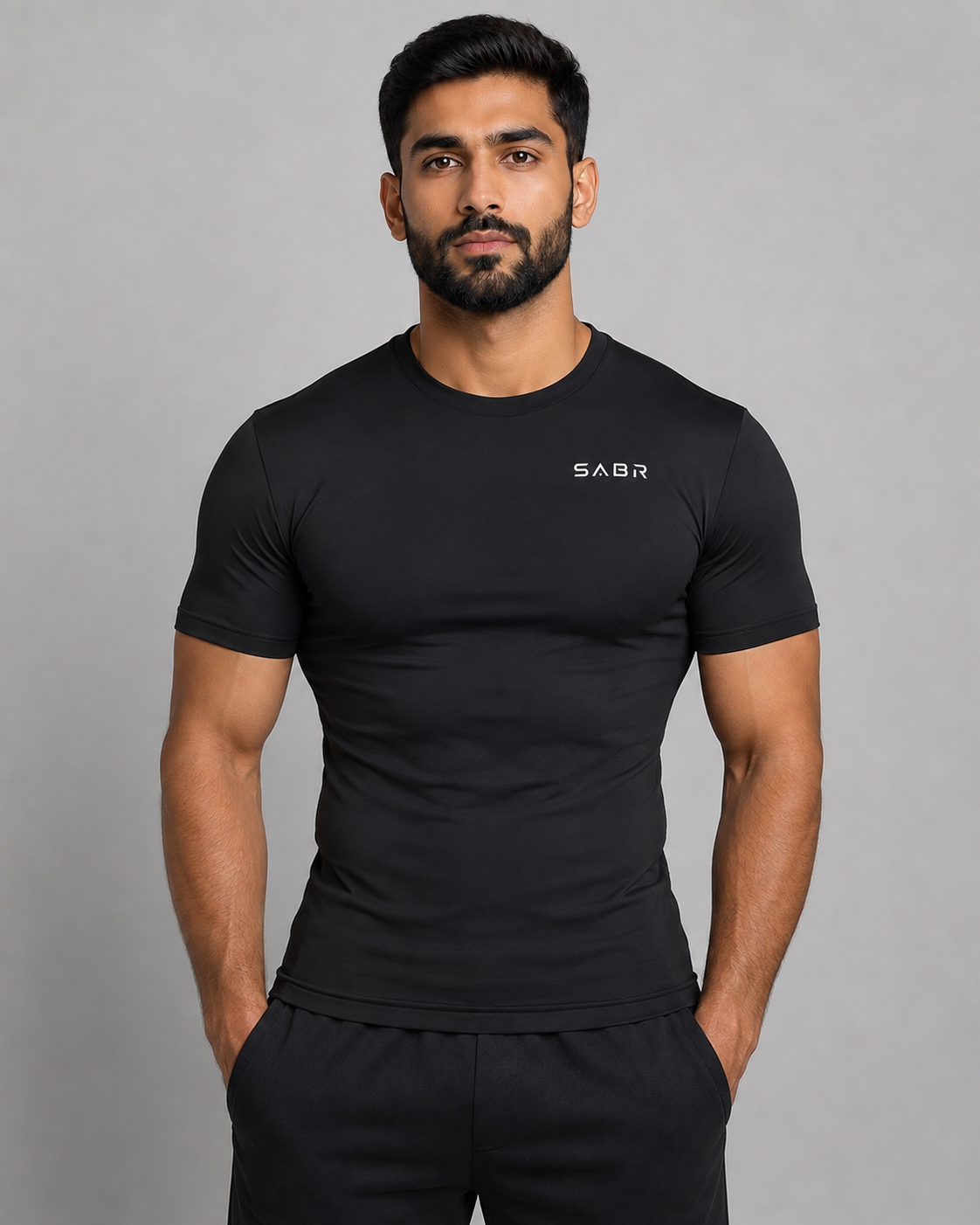 group:black | SABR Performance Short Sleeve - Black - Front view