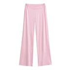 Waist zipper wide leg pants