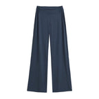 Waist zipper wide leg pants