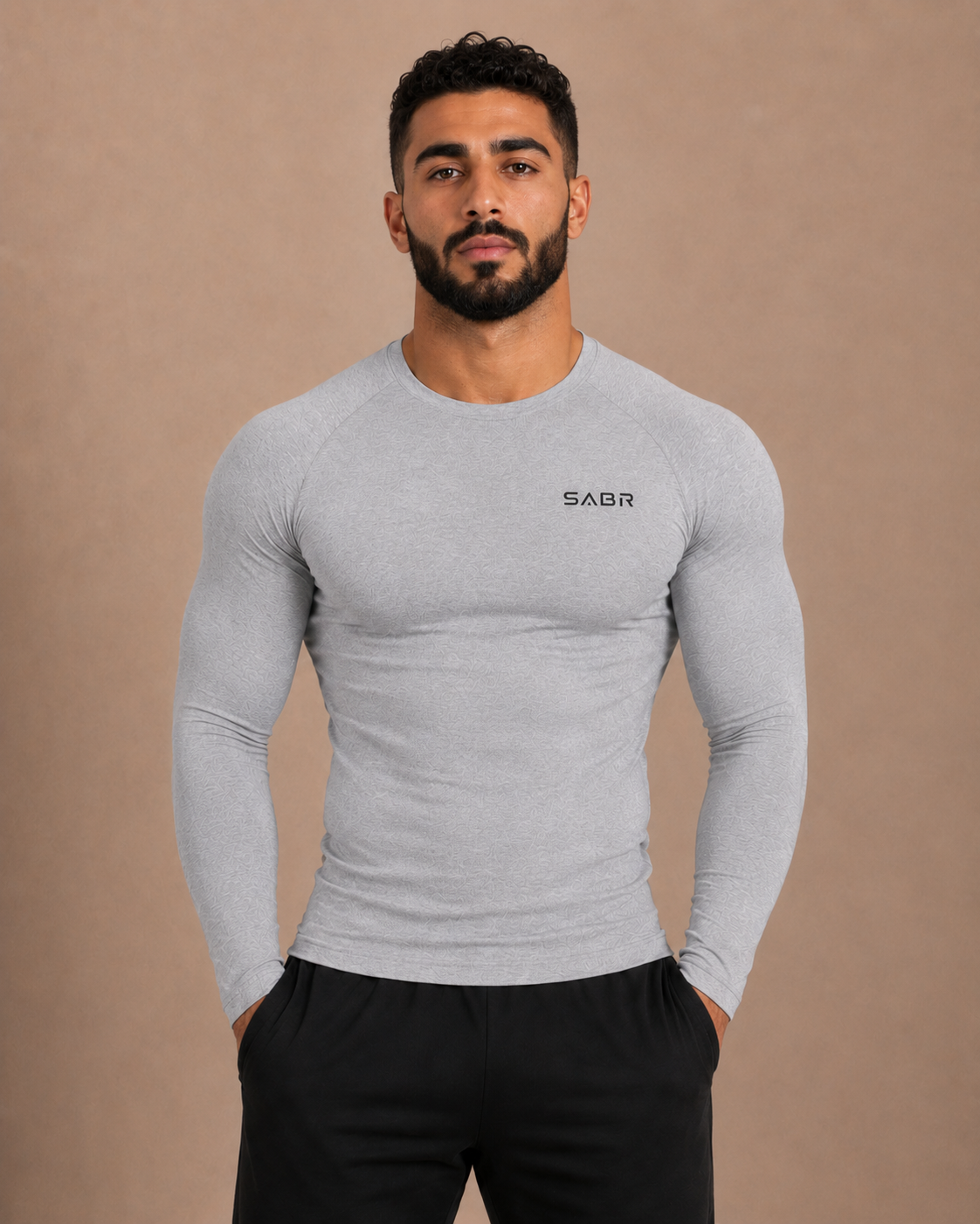 group:gray | SABR Performance Compression Top - Gray - Product view 1