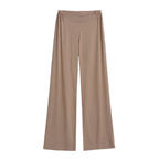 Waist zipper wide leg pants