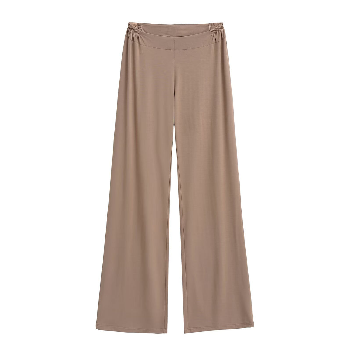 Waist zipper wide leg pants