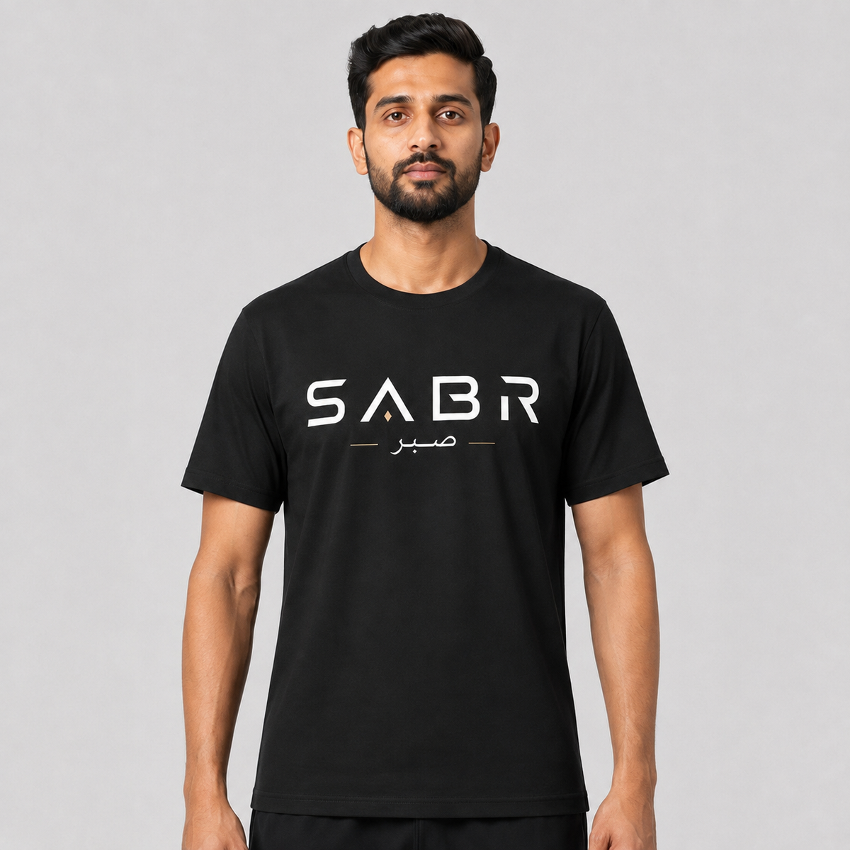 group:black | SABR Tee with Arabic - Black - Product view 1
