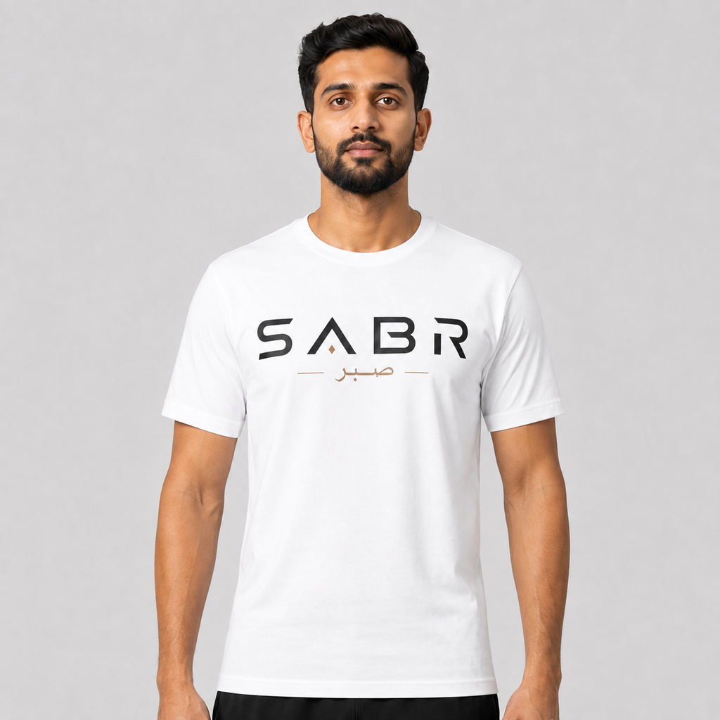 group:white | SABR Tee with Arabic - White - Product view 1