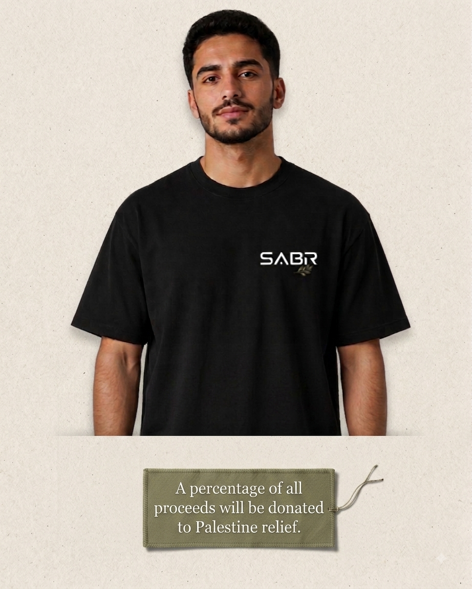 group:black | SABR "Palestine Strong" Tee - Black - Product view 3