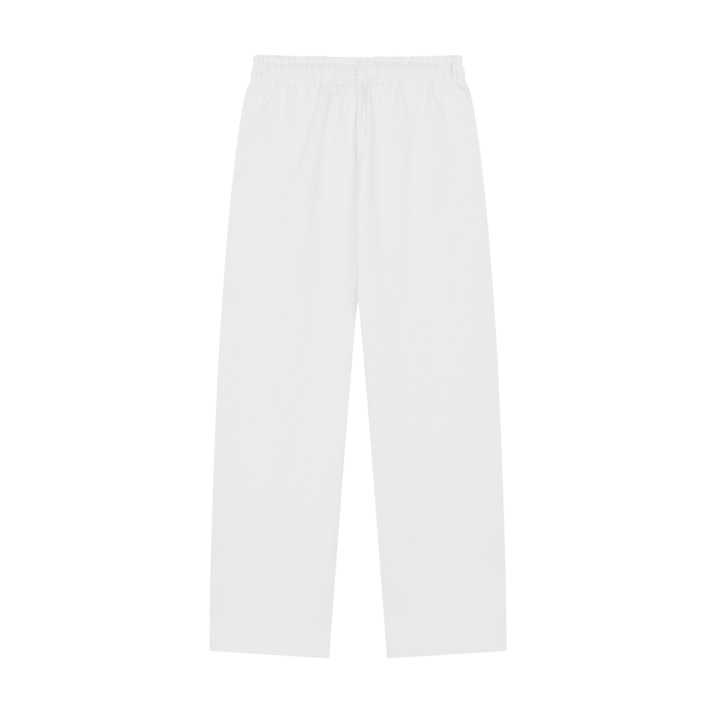group:white | Solid Color Straight-Leg Sweatpants - White - Product view 2