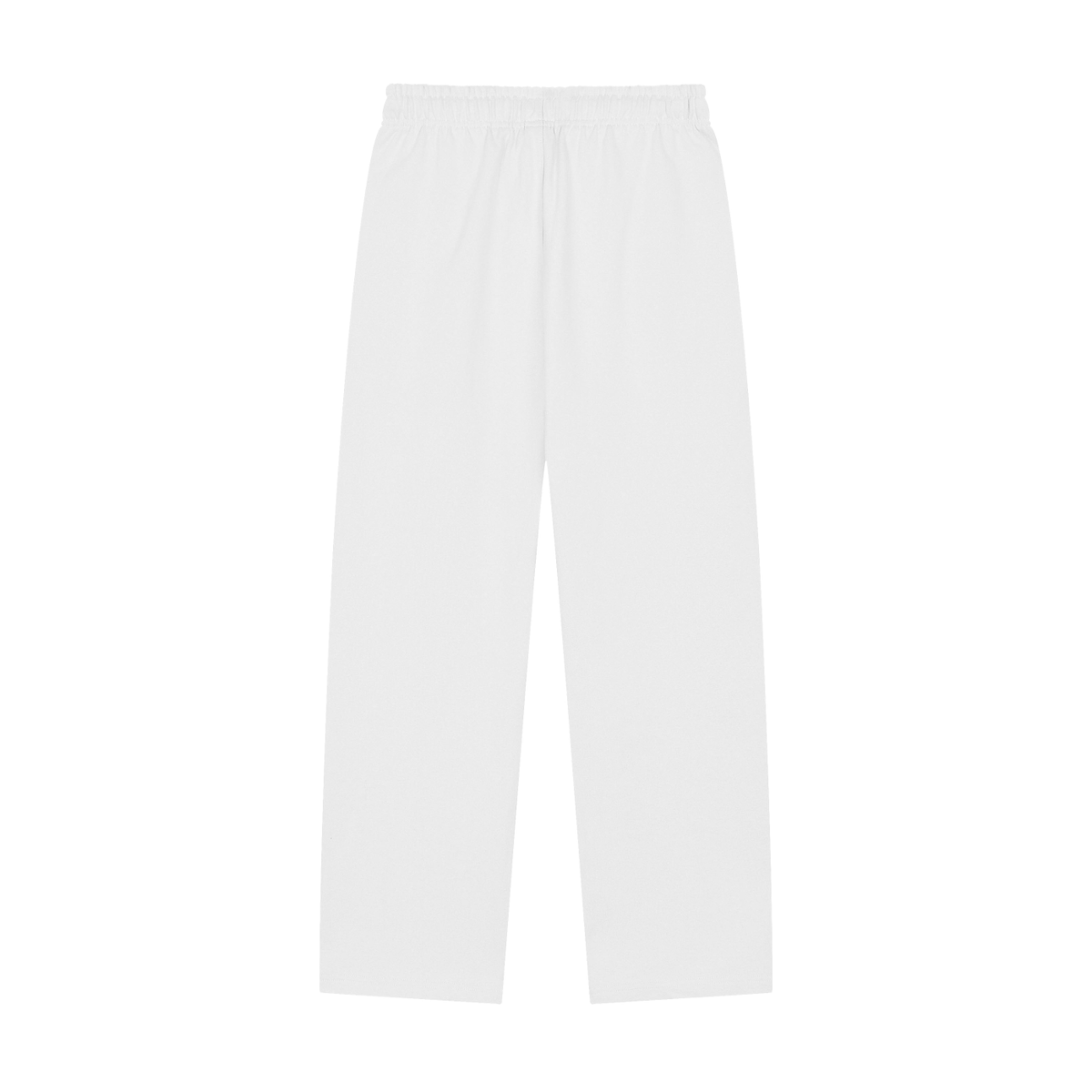 group:white | Solid Color Straight-Leg Sweatpants - White - Product view 2